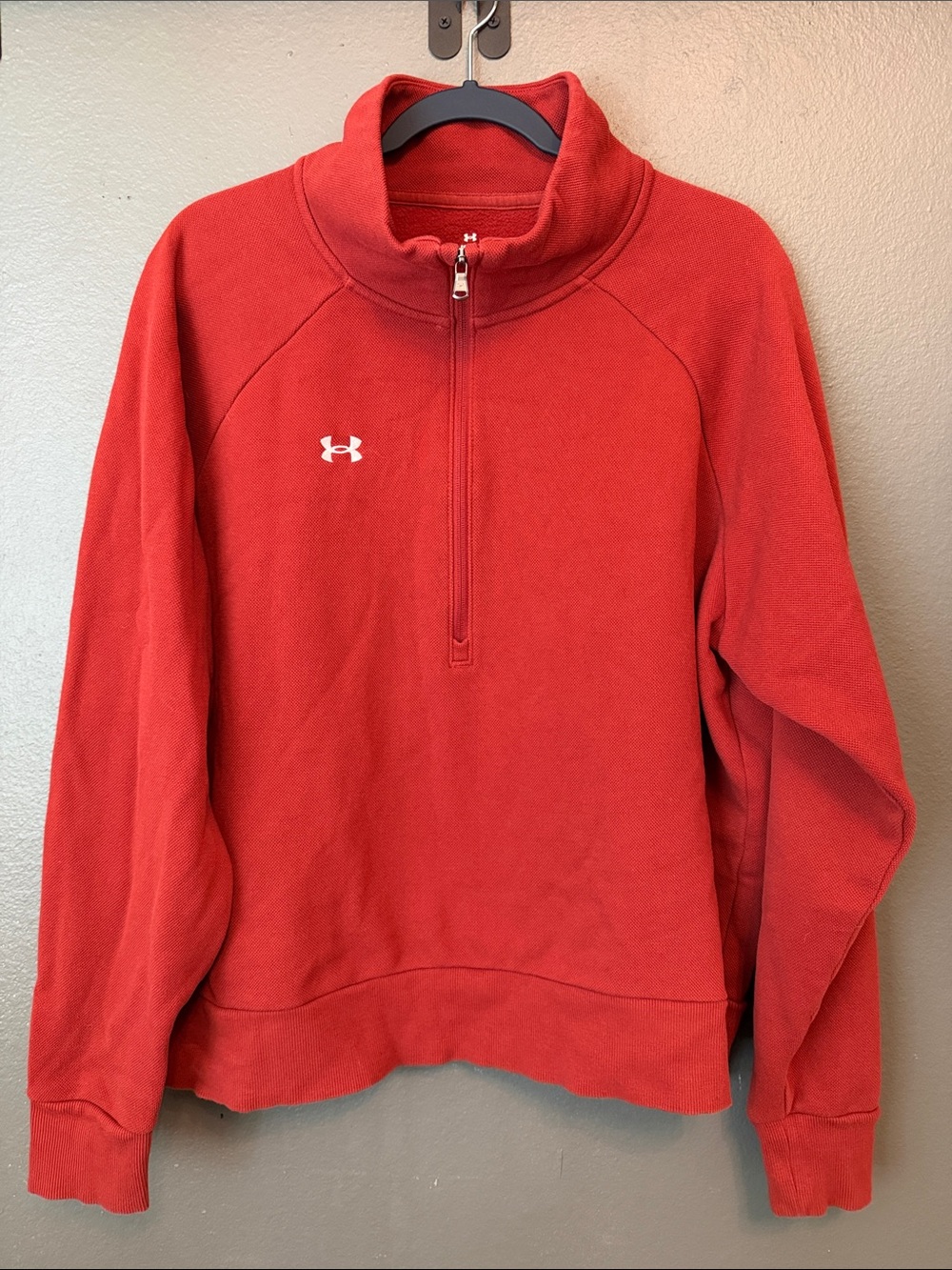 Under Armour Men’s Red Half-Zip Fleece Pullover
